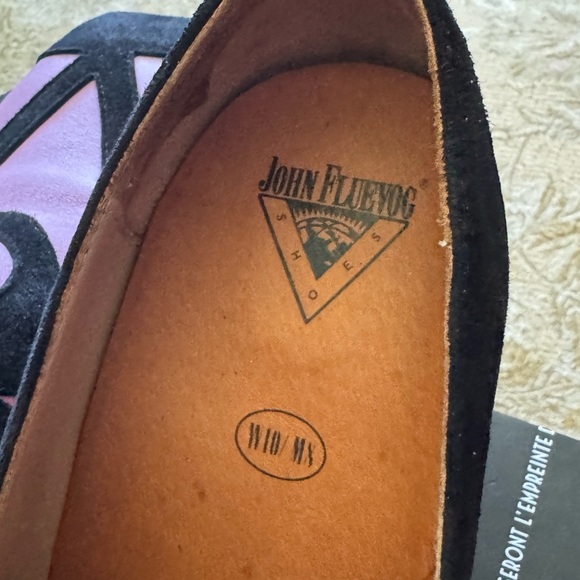 *** SOLD***John Fluevog Black and Pink Geometric Heels Superfine - Picture 8 of 9